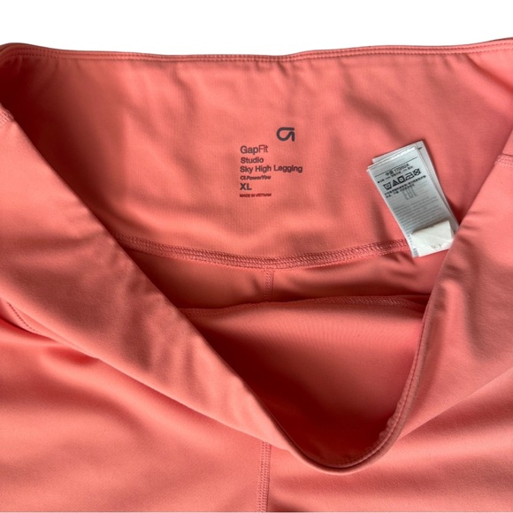 GapFit Studio Sky High Leggings XL ~25” Inseam Coral Pink - Picture 4 of 5